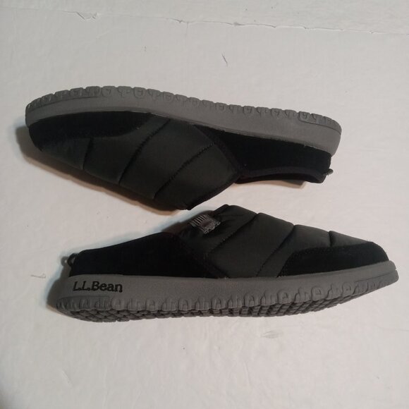 L.L. Bean Men\'s Mountain Classic Quilted Slides II Size 11 Black/Grey